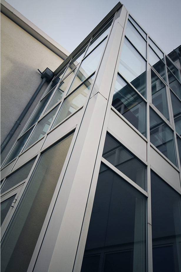 Hohenbergschule Konstruktion Stahl Glas
